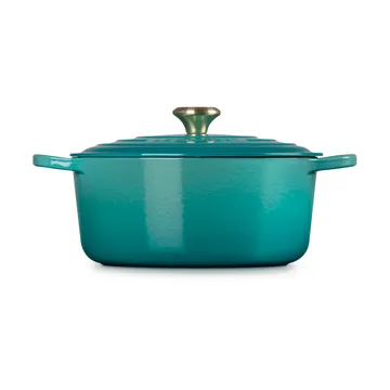 Le Creuset Signature oval casserole 6.3 l - Bleu Riviera - Le Creuset