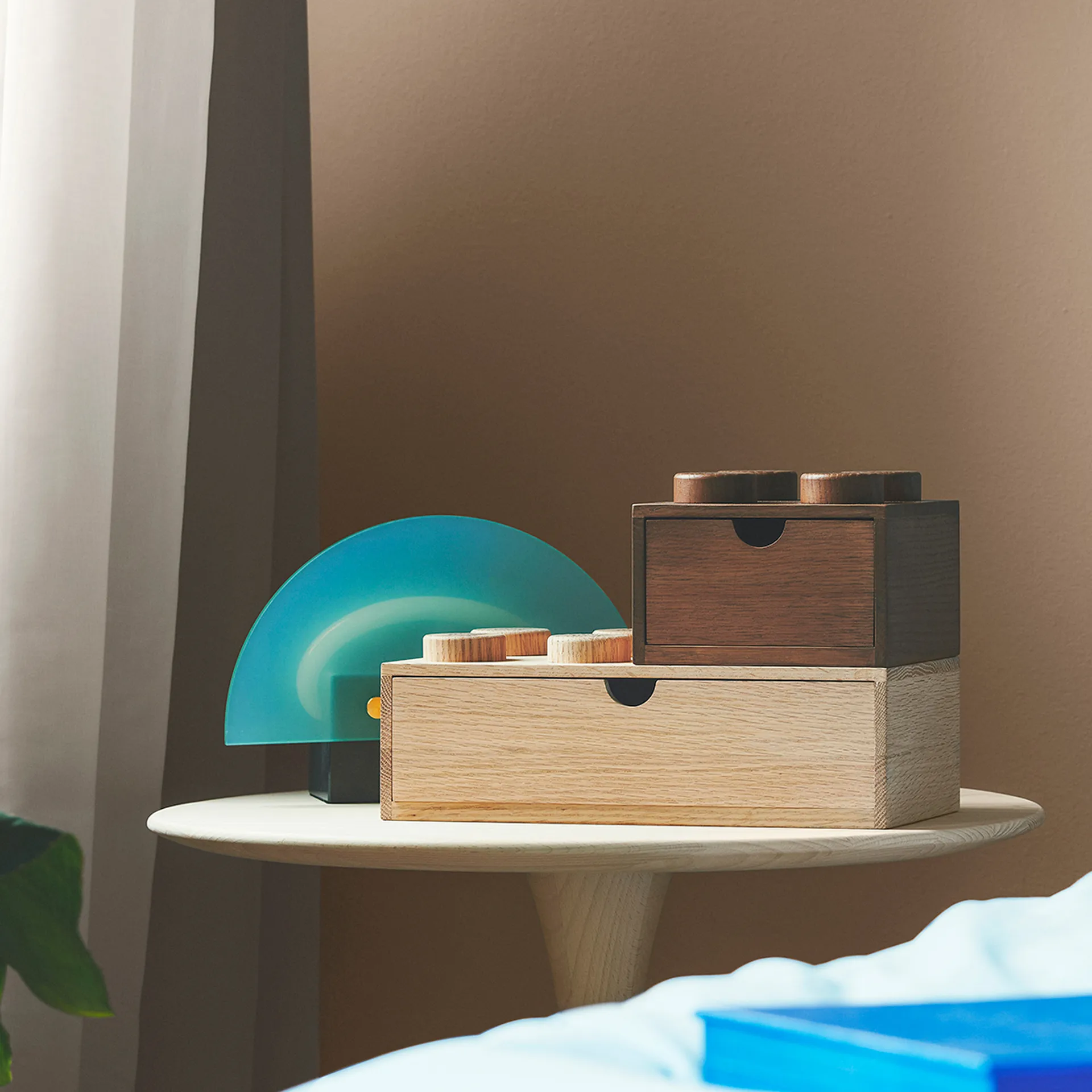 LEGO wooden desk drawer 8, Soaped oak Lego