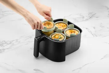 Lékué Air Fryer glass cup mini 4-pack - Transparent - Lékué