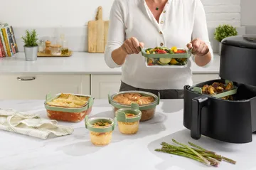 Lékué Air Fryer glass cup mini 4-pack - Transparent - Lékué