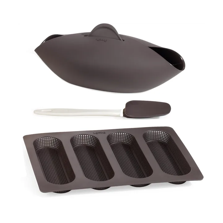 Lékué bread baking kit 3 pieces - Brown - Lékué