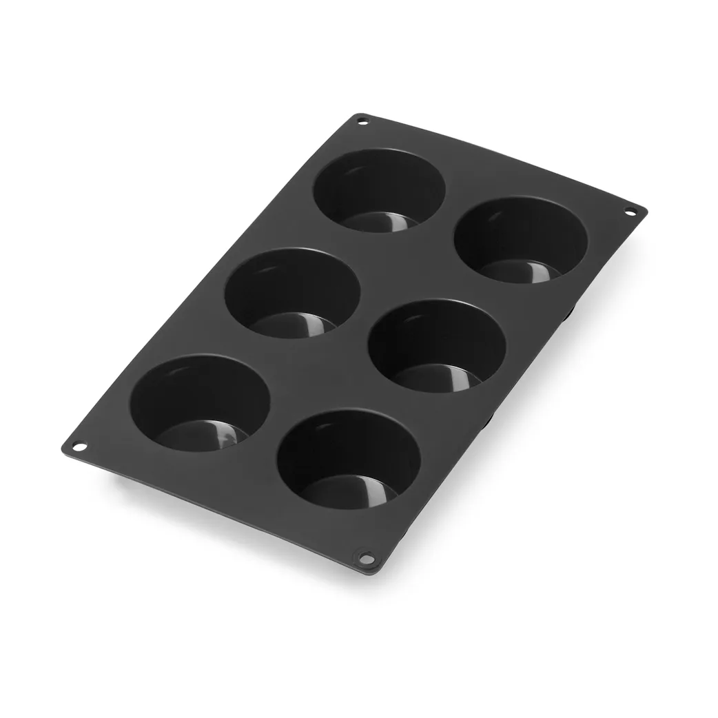 Lékué muffin mold silicone 6 pcs, Black Lékué
