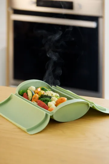 Lékué steamer - Green, with tray, 2-pack - Lékué