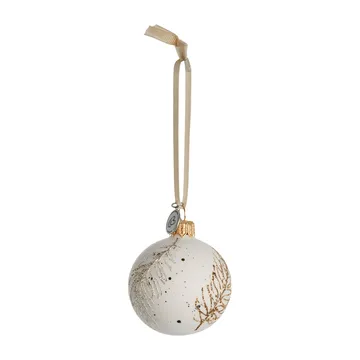 Cadelia bauble feather Ø6 cm - white-light gold - Lene Bjerre