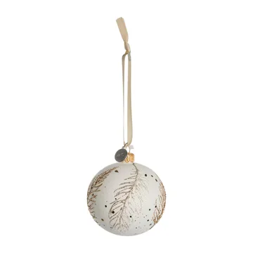 Cadelia bauble feather Ø8 cm - white-light gold - Lene Bjerre