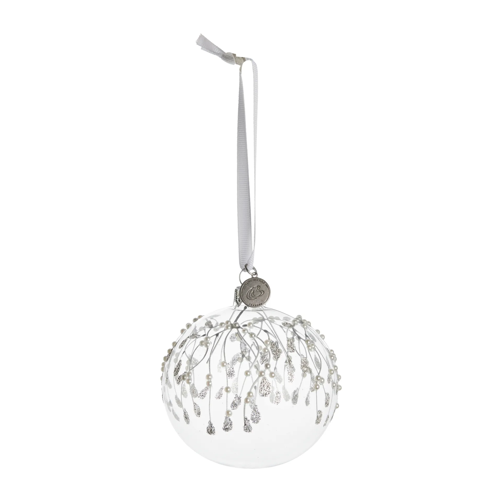 Cadelia bauble mistletoe Ø8 cm, clear-silver Lene Bjerre
