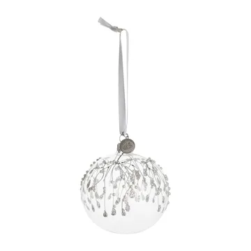 Cadelia bauble mistletoe Ø8 cm - clear-silver - Lene Bjerre