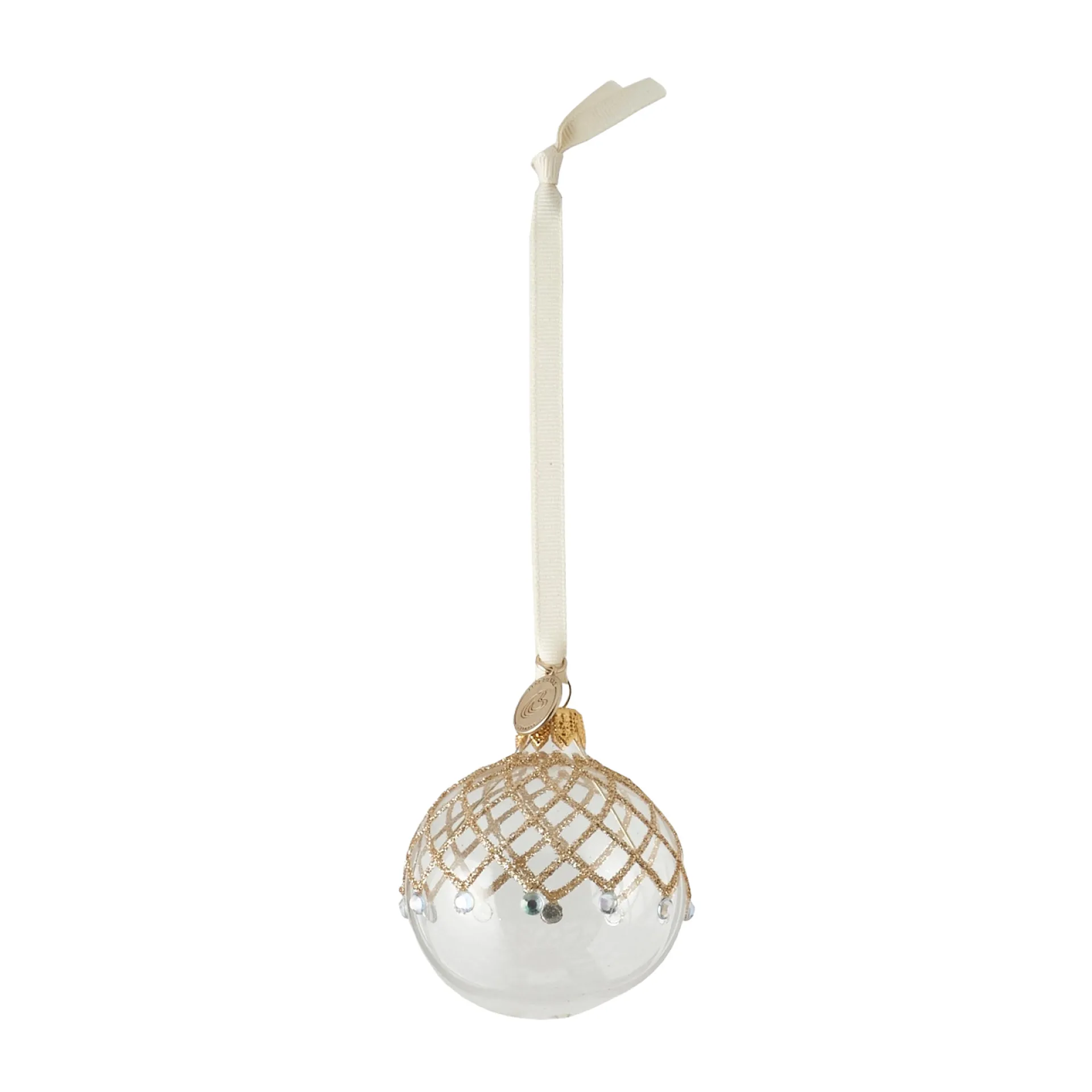 Cadelia Christmas decoration Ø6 cm, clear-light gold Lene Bjerre