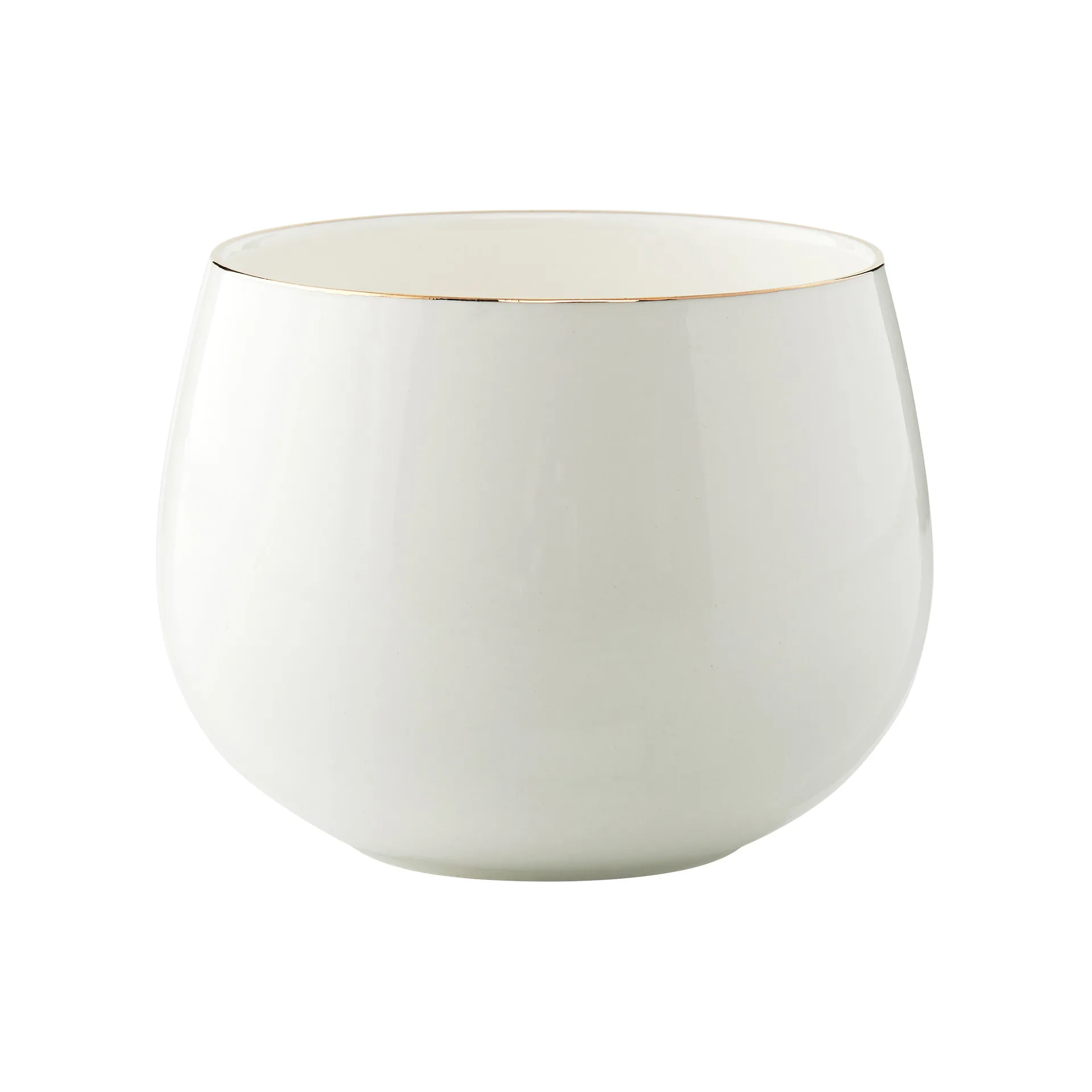 Clara bowl Ø12 cm, White-light gold Lene Bjerre