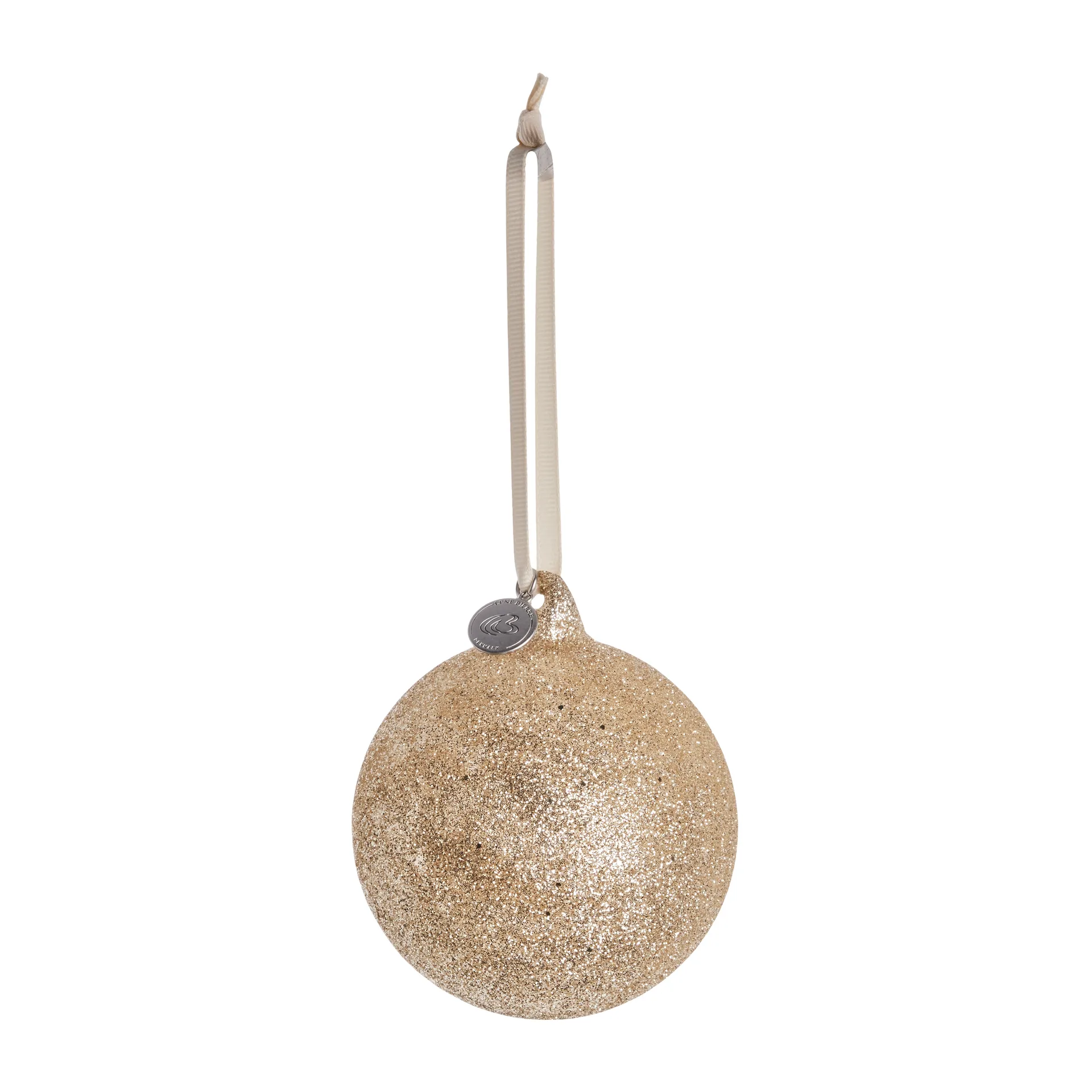 Glitteria bauble Ø10 cm, light gold Lene Bjerre