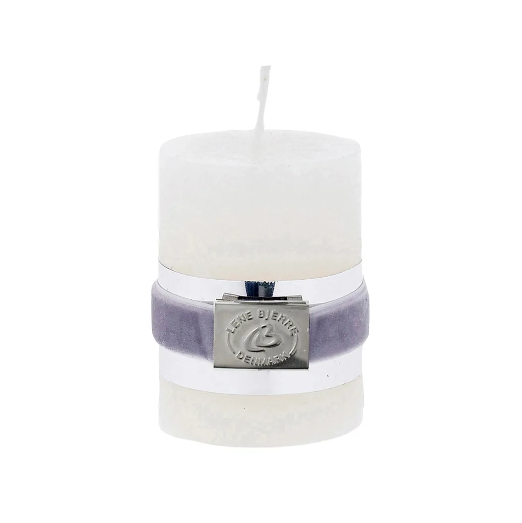 Lene Bjerre Rustic candle, white 6 cm Lene Bjerre