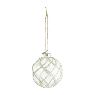 Merya Christmas Bauble Ø10 cm - Clear-gold - Lene Bjerre
