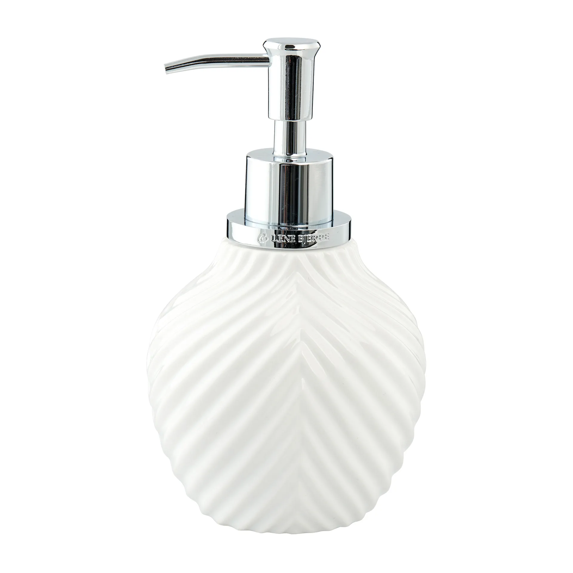 Milda soap dispenser 17.5 cm, White-silver Lene Bjerre