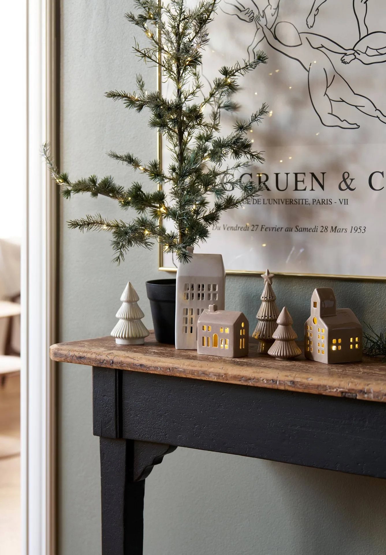 Mythel LED tree decoration detail, Beige, 7x7xH17.2 cm Lene Bjerre