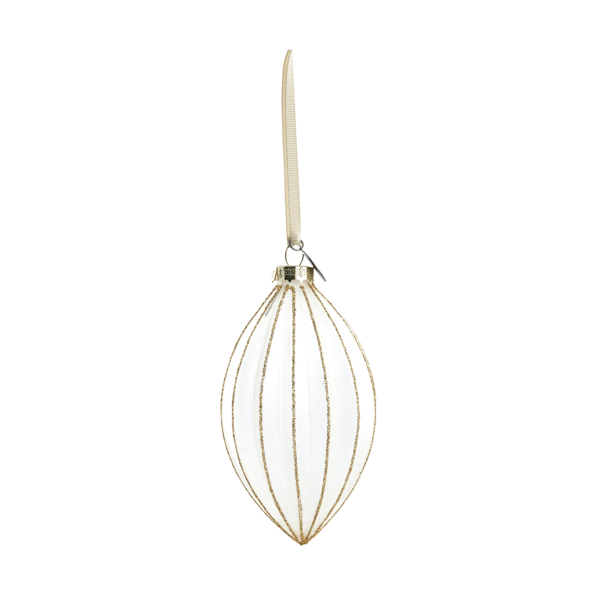 Navina Christmas bauble 12 cm, White-Light gold Lene Bjerre