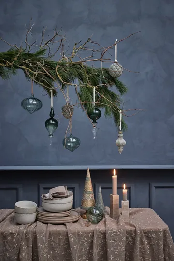 Norille Christmas bauble Ø9 cm - Dusty green mesh - Lene Bjerre