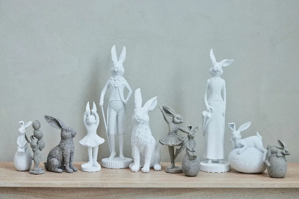Semina Easter hare sitting 17.2 cm, White Lene Bjerre