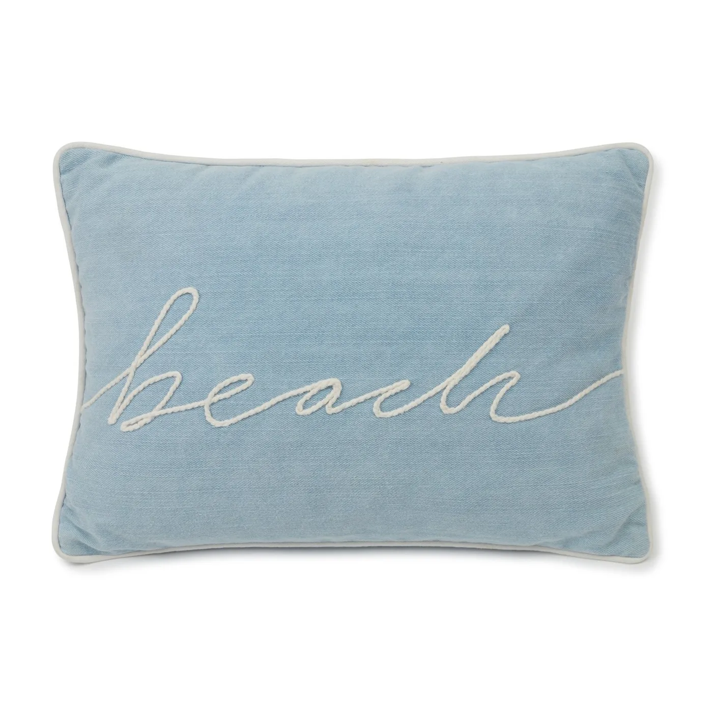 Beach small rope twill cushion 30x40 cm, Light blue Lexington