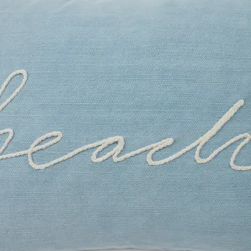 Beach small rope twill cushion 30x40 cm - Light blue - Lexington