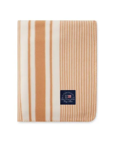 Blanket 130x170 cm polyester fleece, Beige Lexington