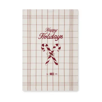 Candy Cane Organic Cotton kitchen towel 50x70 cm - White-beige-grey - Lexington
