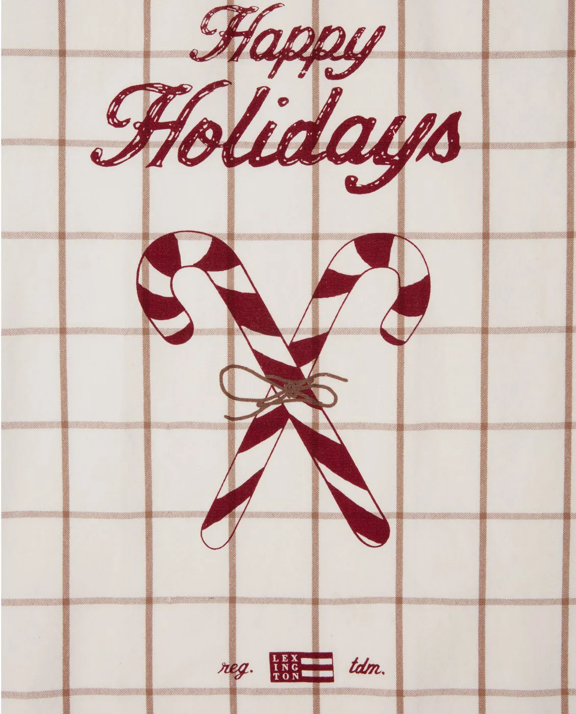 Candy Cane Organic Cotton kitchen towel 50x70 cm, White-beige-grey Lexington