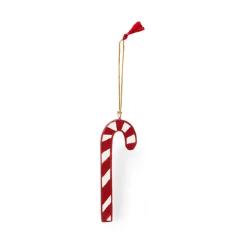 Candy Cane Papier Maché Christmas tree bauble - 12 cm - Lexington