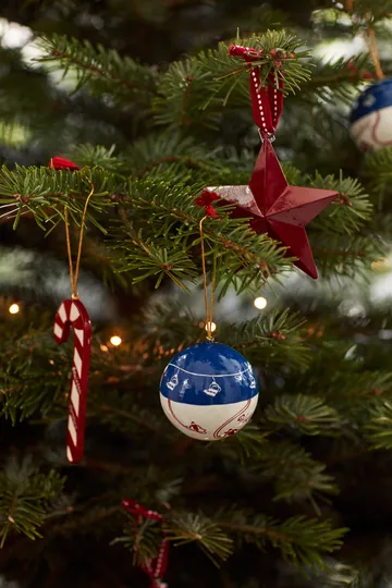 Candy Cane Papier Maché Christmas tree bauble - 12 cm - Lexington