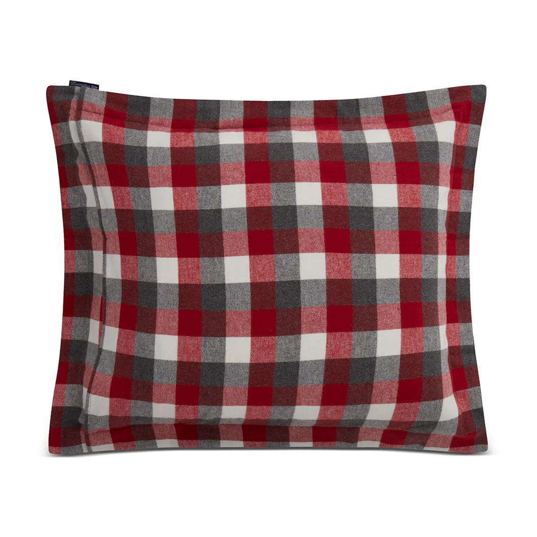 Checked Flannel pillowcase 50x60 cm, Red-dark grey Lexington