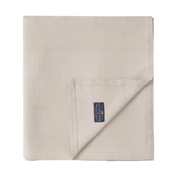Checked Jacquard bedspread 260x240 cm - Light beige - Lexington