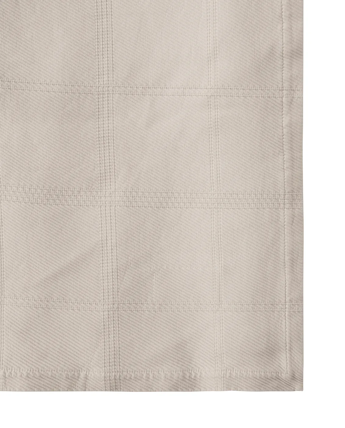 Checked Jacquard bedspread 260x240 cm, Light beige Lexington