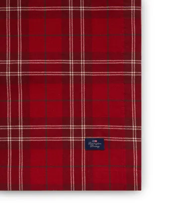 Checked Organic Cotton Oxford tablecloth 150x350 cm - Red-beige-green - Lexington