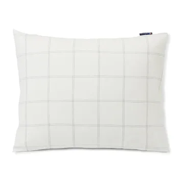 Checked pillowcase bomwool-lyocell 50x60 cm - Off white-dark blue - Lexington