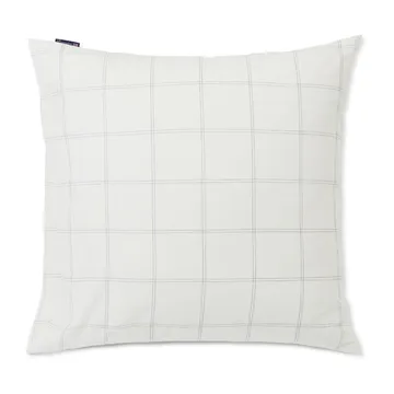 Checked pillowcase cotton-lyocell 65x65 cm - Off white-dark blue - Lexington