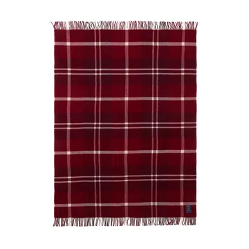 Checked Recycled Throw 130x170 cm - Red-white - Lexington