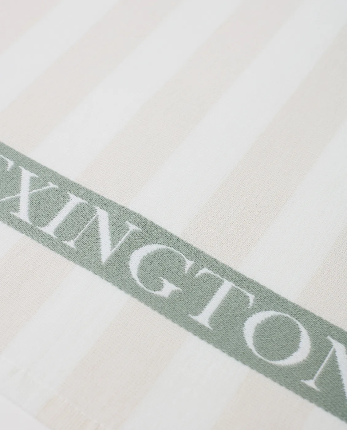 Cotton Terry Logo kitchen towel 50x70 cm, Light beige-white-green Lexington