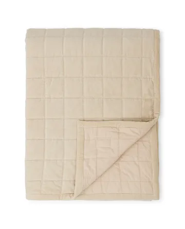 Cotton Velvet quilted throw 240x260 cm - Light beige - Lexington