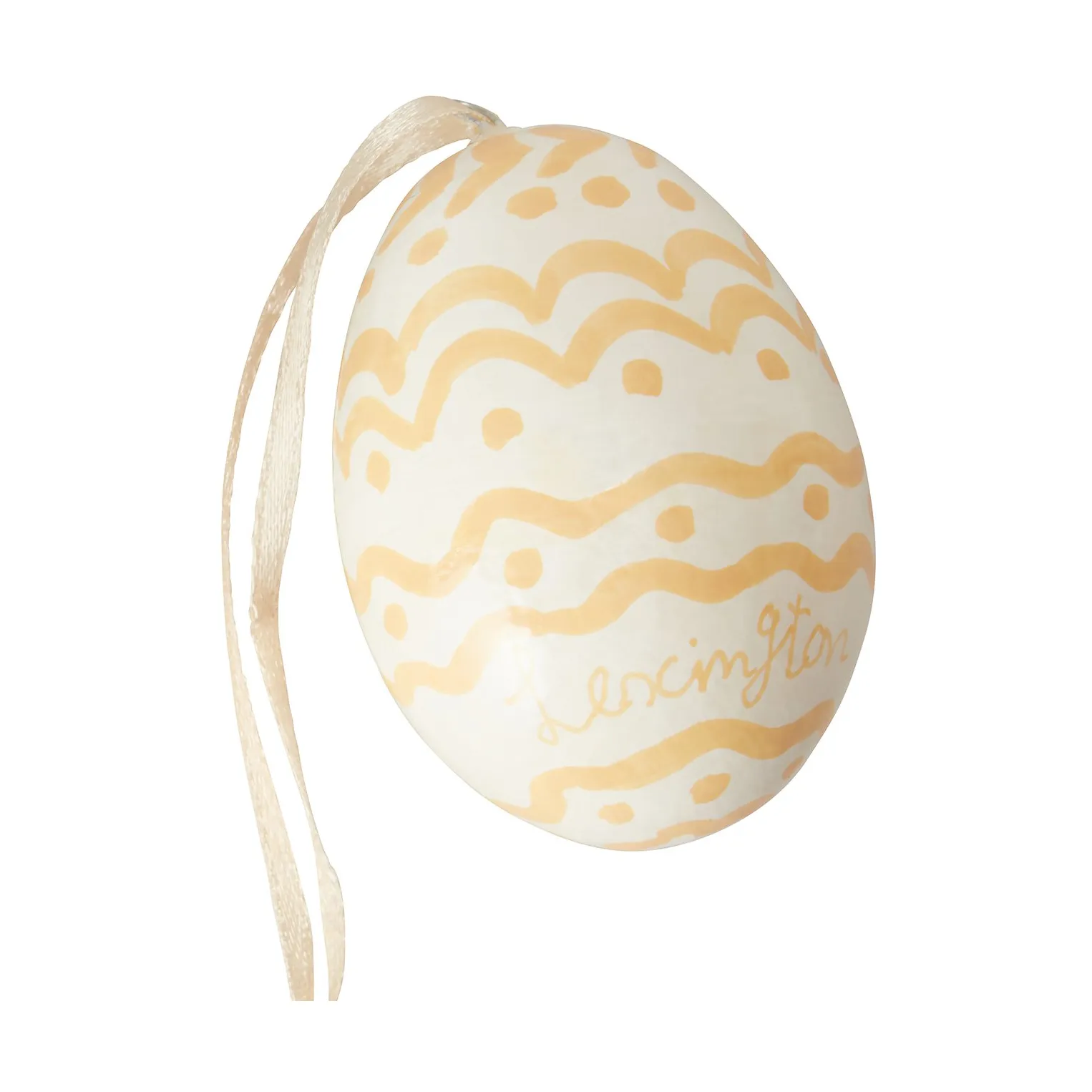 Easter Eggs in Papier Maché Easter ornaments 2-pack, Green-yellow Lexington