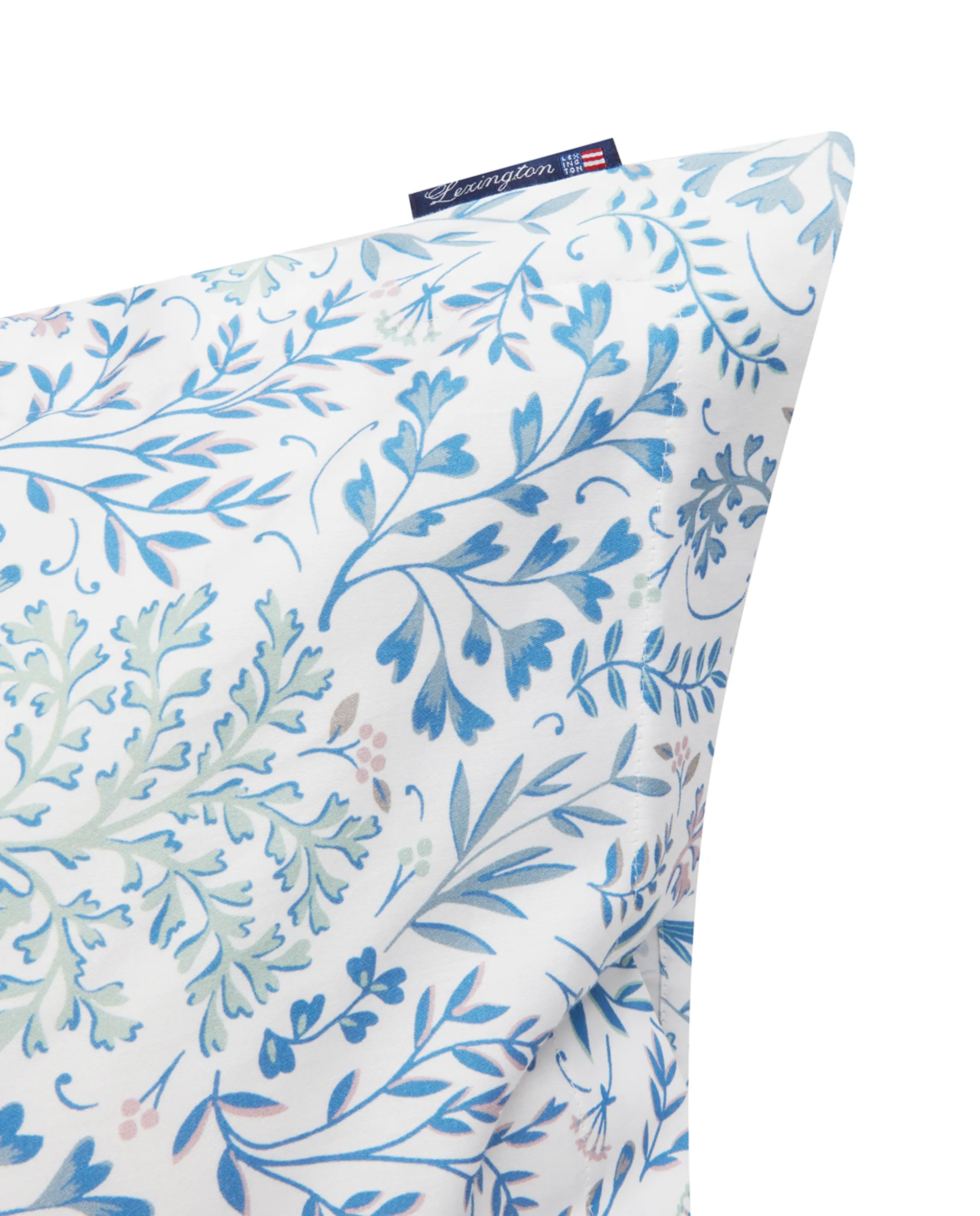 Flower Printed Cotton Sateen pillowcase 50x60 cm, Blue Lexington