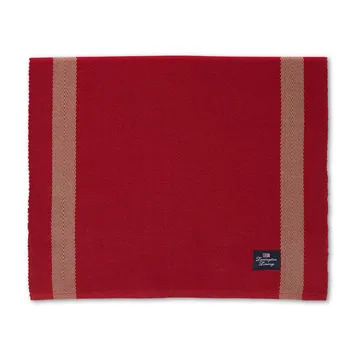 Herringbone with Stripes placemat 40x50 cm - Red-beige - Lexington