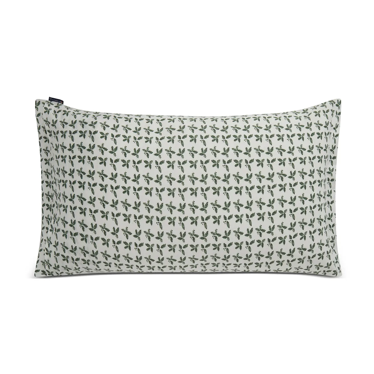 Holly Printed Cotton Sateen pillowcase 50x90 cm, White-green Lexington