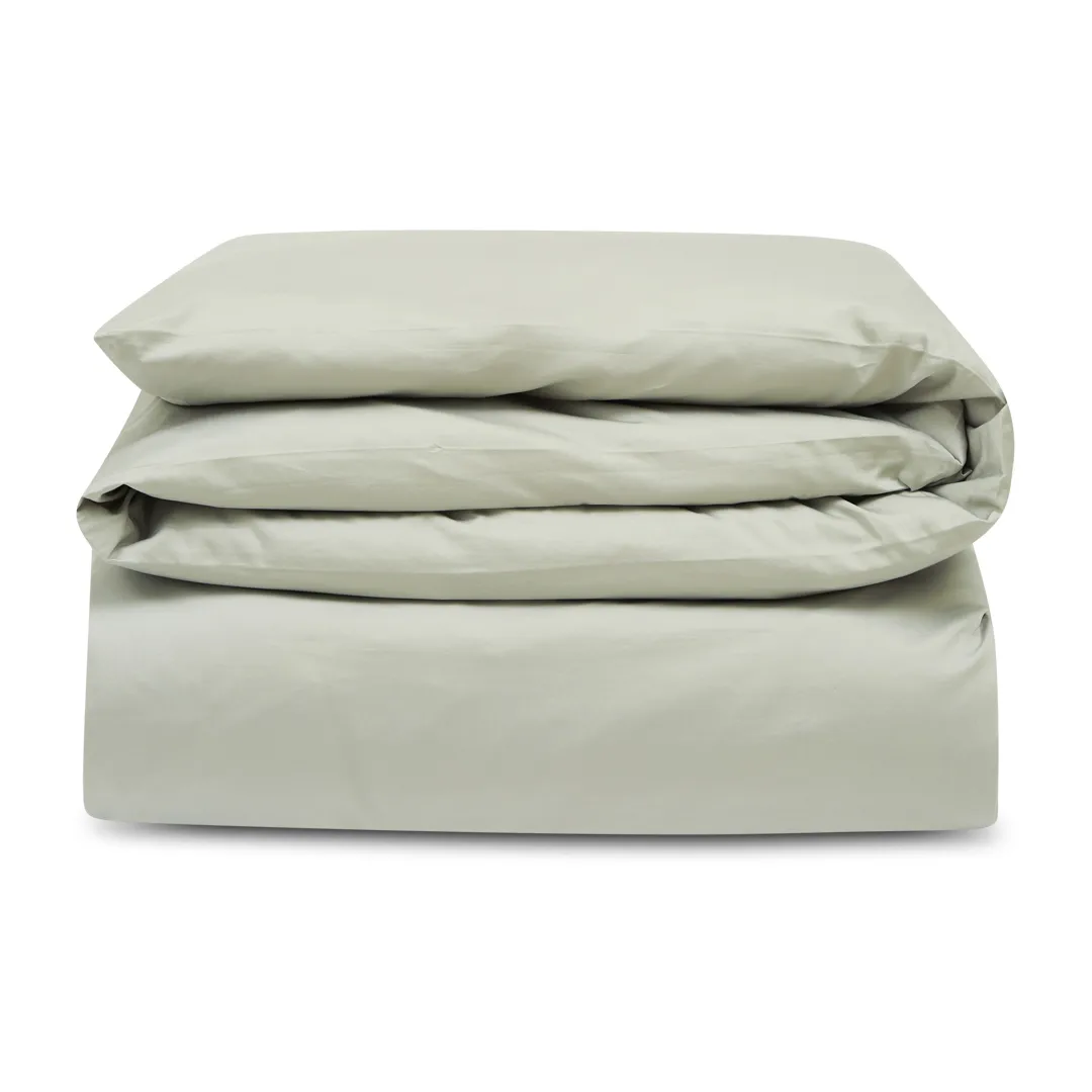 Hotel Cotton Sateen duvet cover 150x210 cm, Sage green Lexington