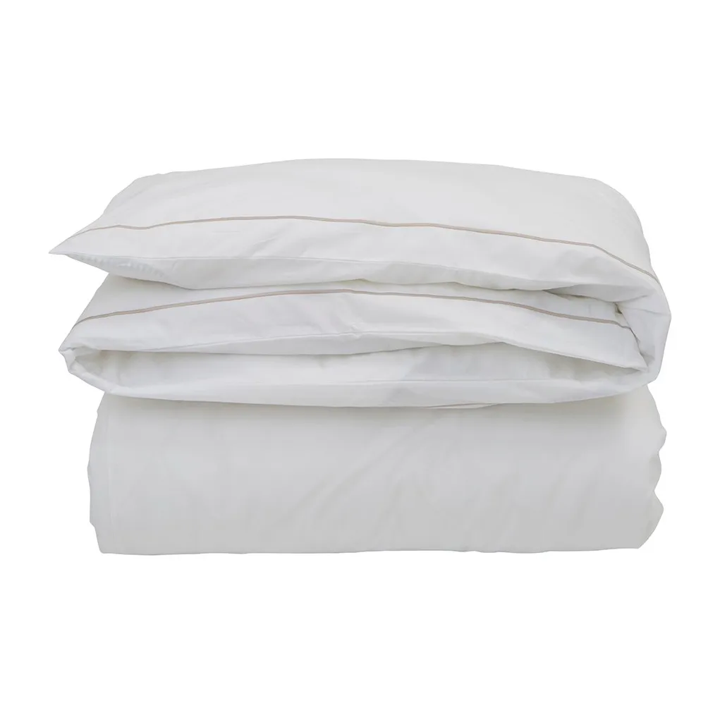 Hotel Percale duvet cover 150x210 cm, White-light beige Lexington