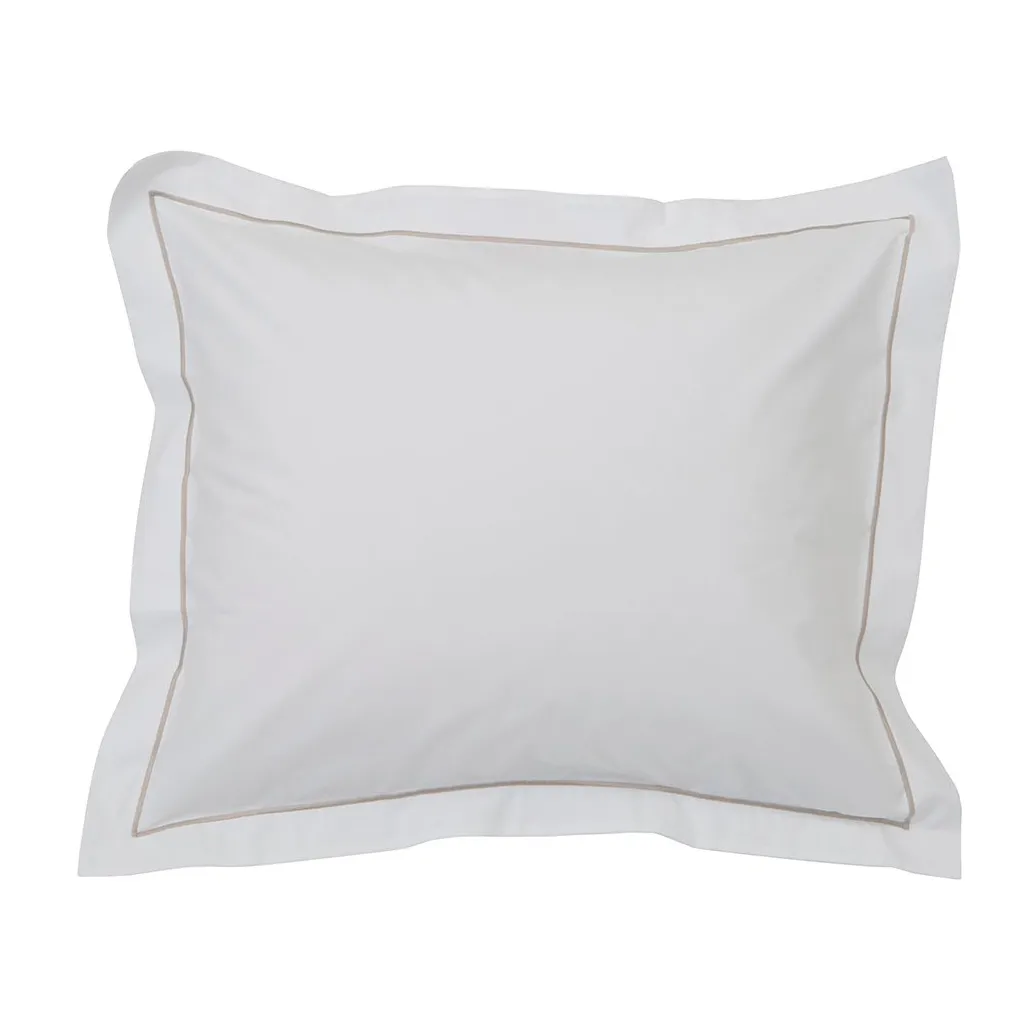 Hotel Percale pillowcase 50x90 cm, White-light beige Lexington