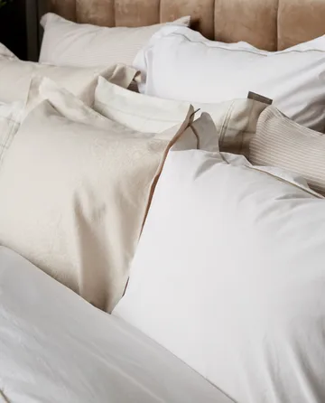 Hotel Sateen Jacquard pillowcase 65x65 cm - Light beige - Lexington