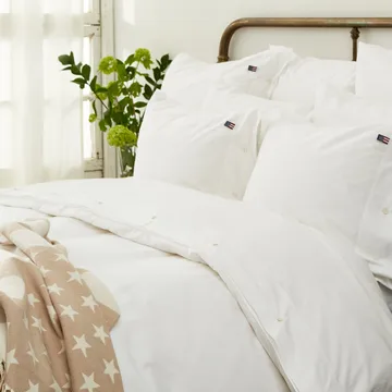 Icons Poplin duvet cover 220x220 cm - white - Lexington