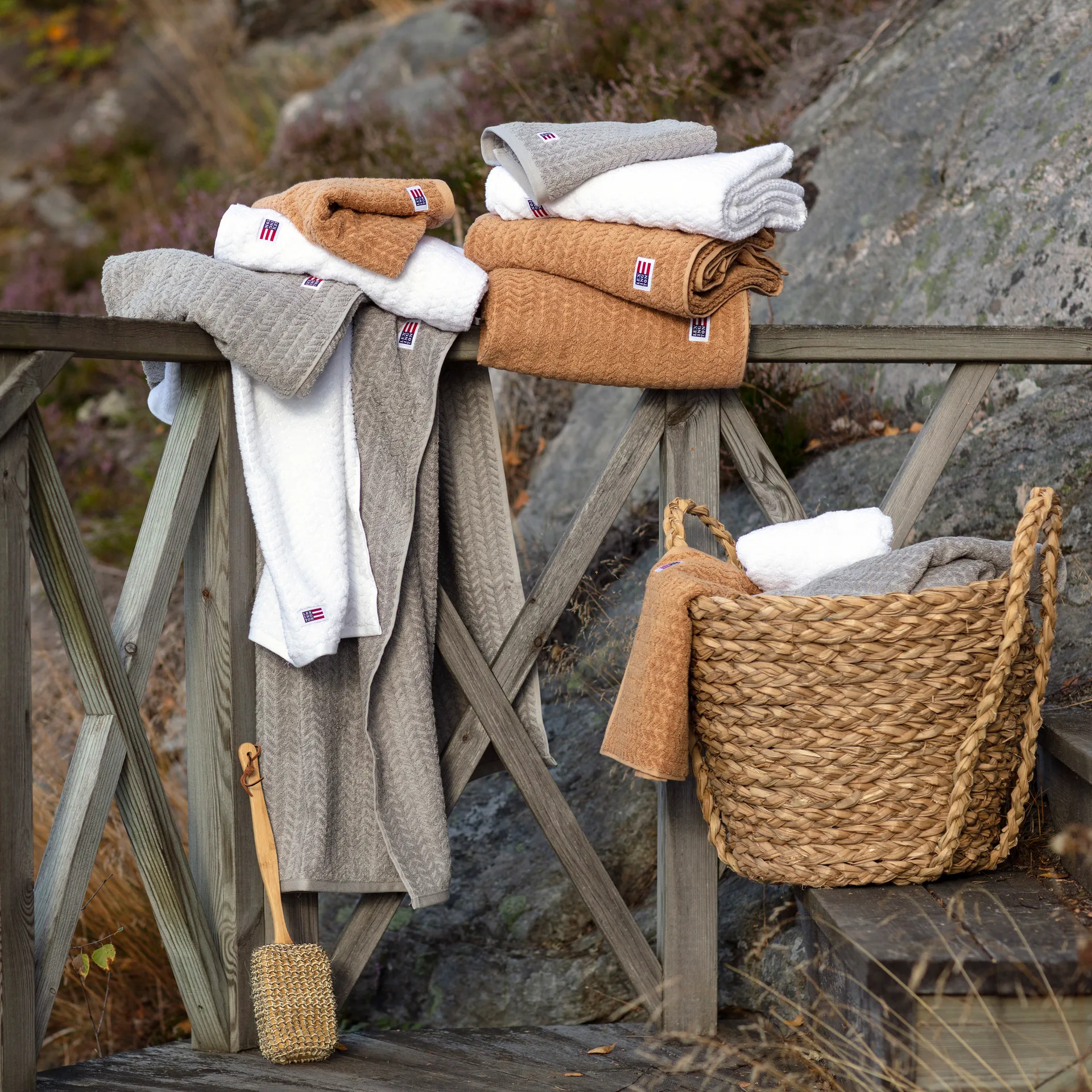 Icons Structured towel 30x50 cm, White Lexington