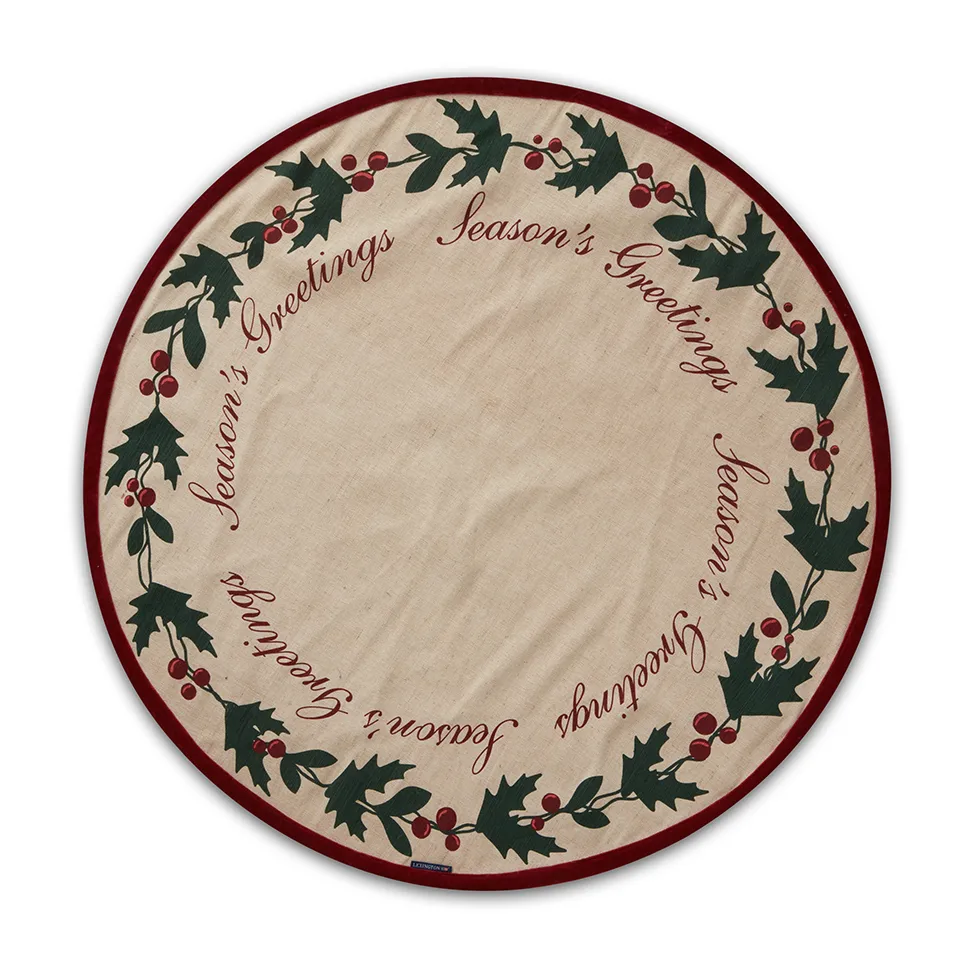 Jute Cotton Christmas Tree mat Ø110 cm, Beige Lexington