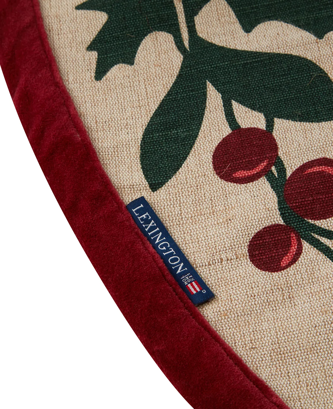 Jute Cotton Christmas Tree mat Ø110 cm, Beige Lexington
