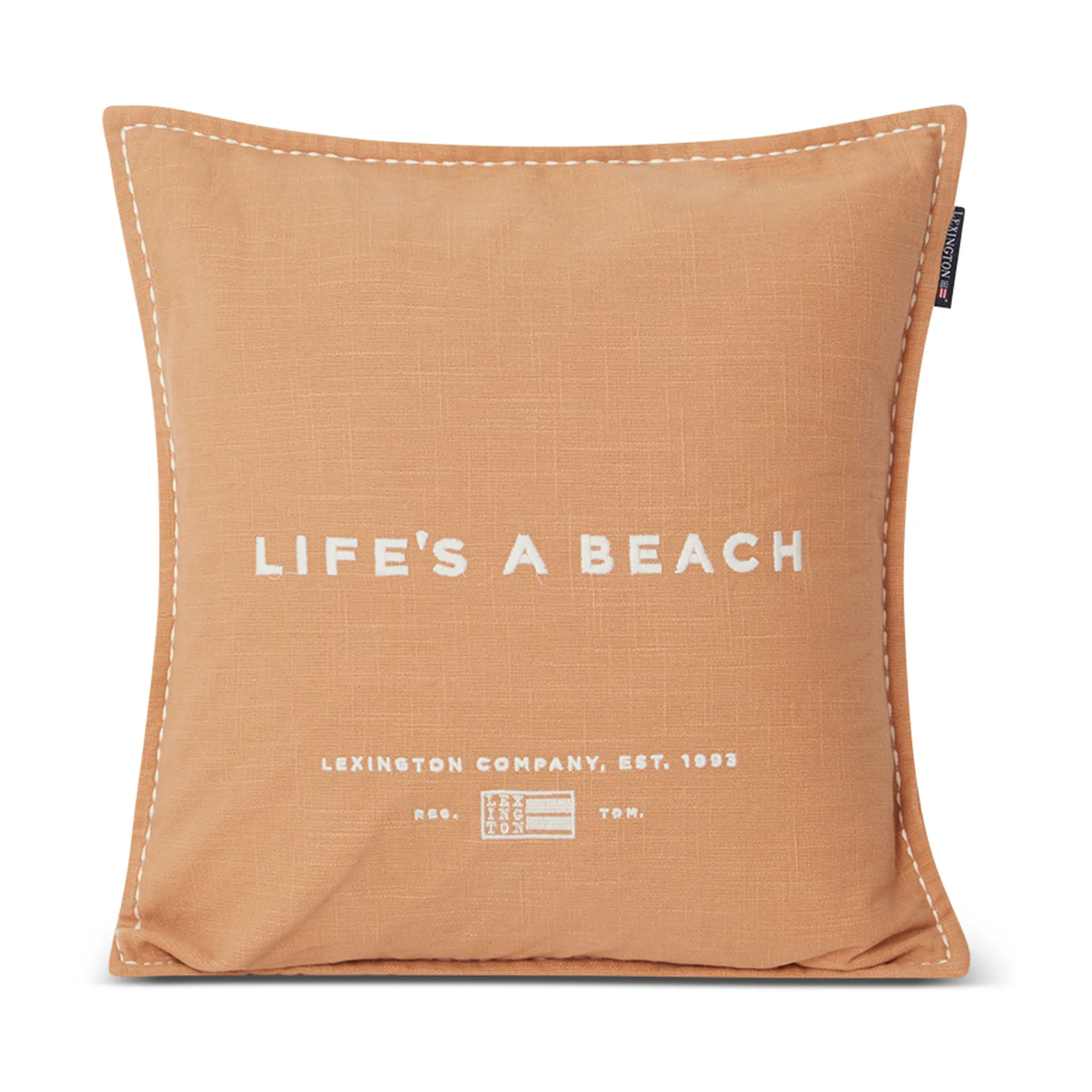 Life's A Beach Embroidered pillowcase 50x50 cm, Beige-white Lexington
